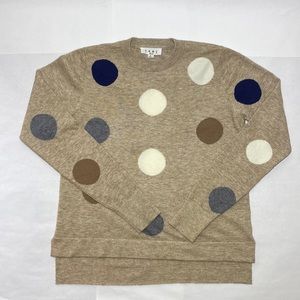 THML Polka Dot Sweater Womens’ Size Small Color Beige #TMK685